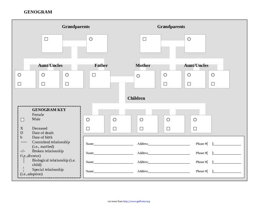 Genogram Template 2