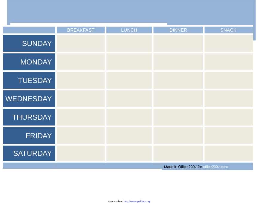 Weekly Meal Planner 1