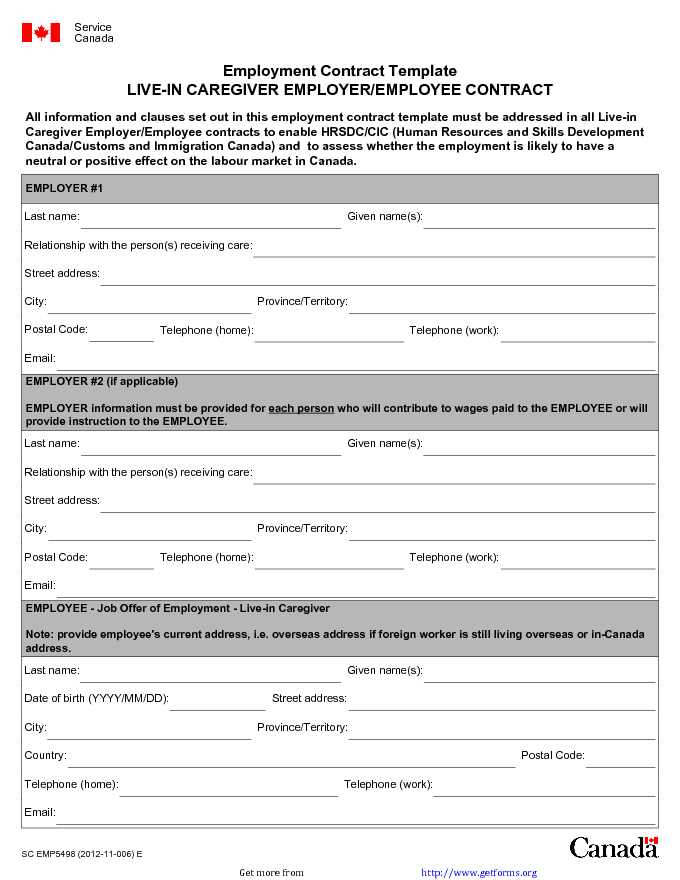 Employment Contract Template