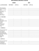 Family Budget Template 1 form