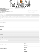 Catering Invoice Template 4 form
