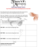 Resting Heart Rate Chart form