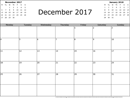 December 2017 Calendar 3 form