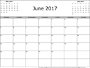 June 2017 Calendar 3 form