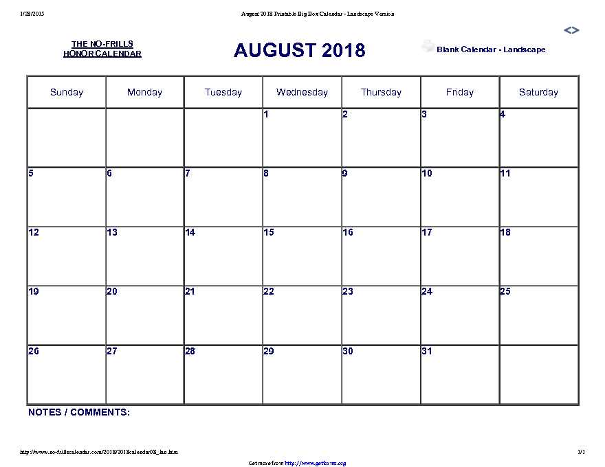 August 2018 Calendar 2