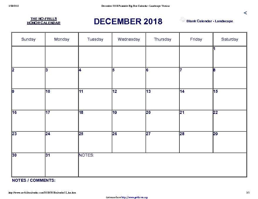 December 2018 Calendar 3