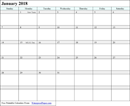 January 2018 Calendar 1 form