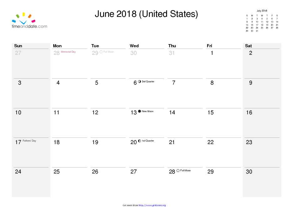 June 2018 Calendar 3