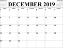 December 2019 Calendar 2 form