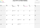 July 2019 Calendar 2 form