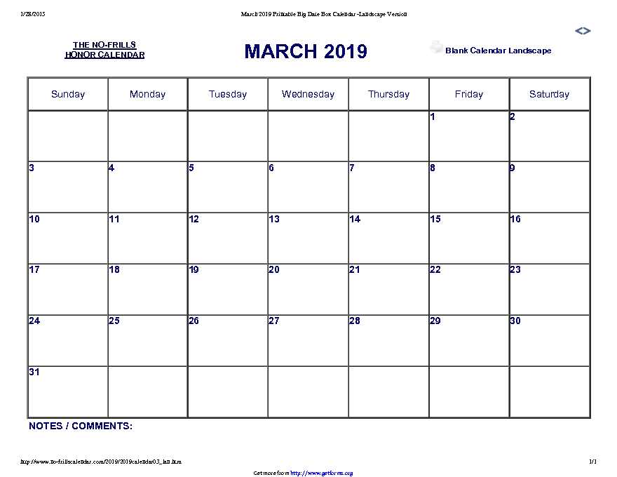 March 2019 Calendar 3