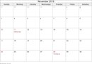 November 2019 Calendar 1 form