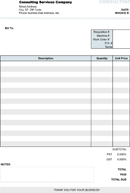 Consulting Invoice Form form