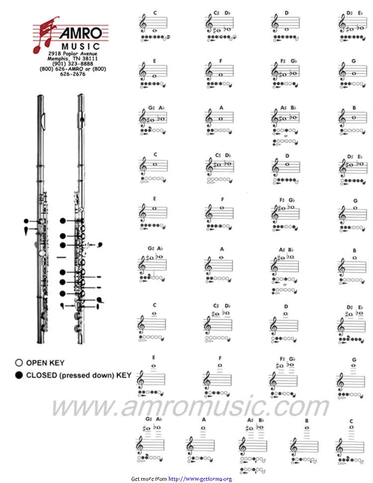 Flute Fingering Chart 1