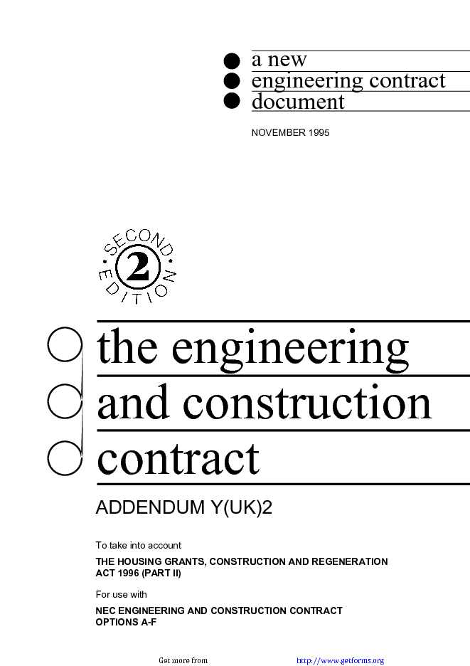 The Engineering and Construction Contract