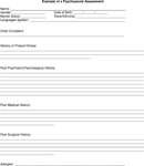 Example of a Psychosocial Assessment form