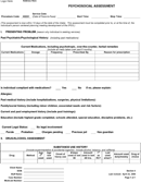 Psychosocial Assessment Form form