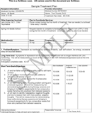 Sample Treatment Plan form