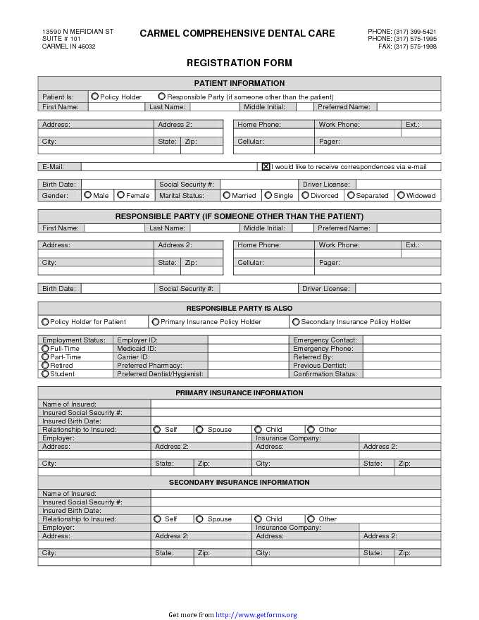 Patient Registration Form 3