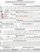 Clothing Size Chart form