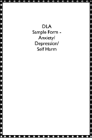 DLA Sample Form - Anxiety/Depression/Self Harm form