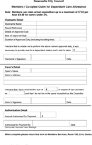 Carers Allowance Form form