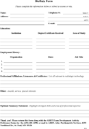 Simple Biodata Form form