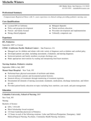 Nurse Resume Traditional form