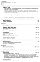 Registered Nurse Resume form