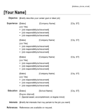 Chronological Resume - CV (Modern Design) form