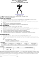 Personal Training Agreement Sample 1 form