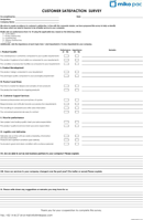 Customer Satisfaction Survey form