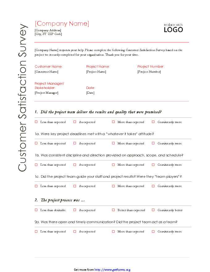 Customer Satisfaction Survey Form