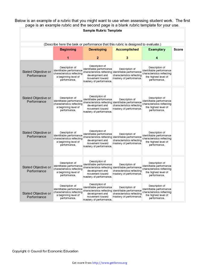 Rubric Template 2