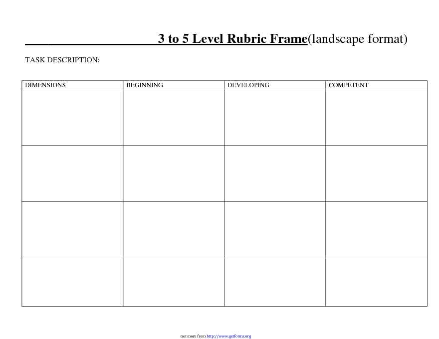 Rubric Template 3