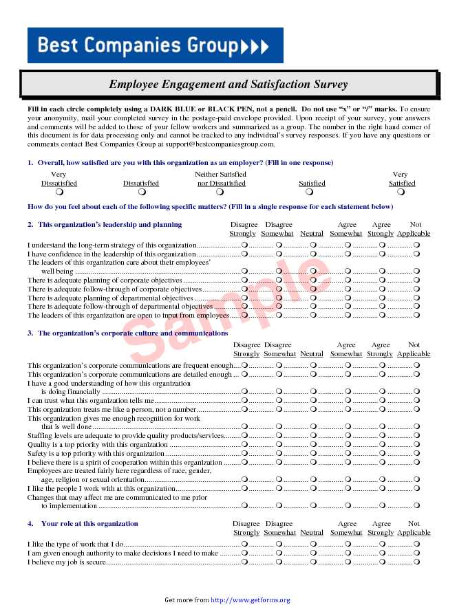 Employee Engagement and Satisfaction Survey