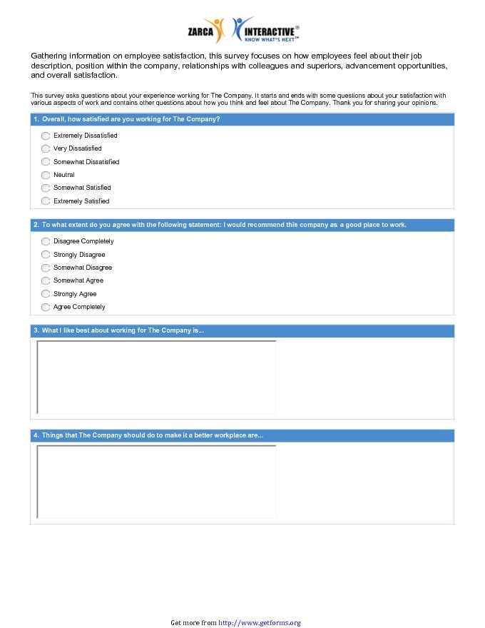 Employee Satisfaction Survey