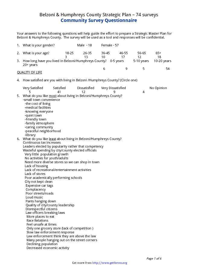 Sample Survey Questions 5