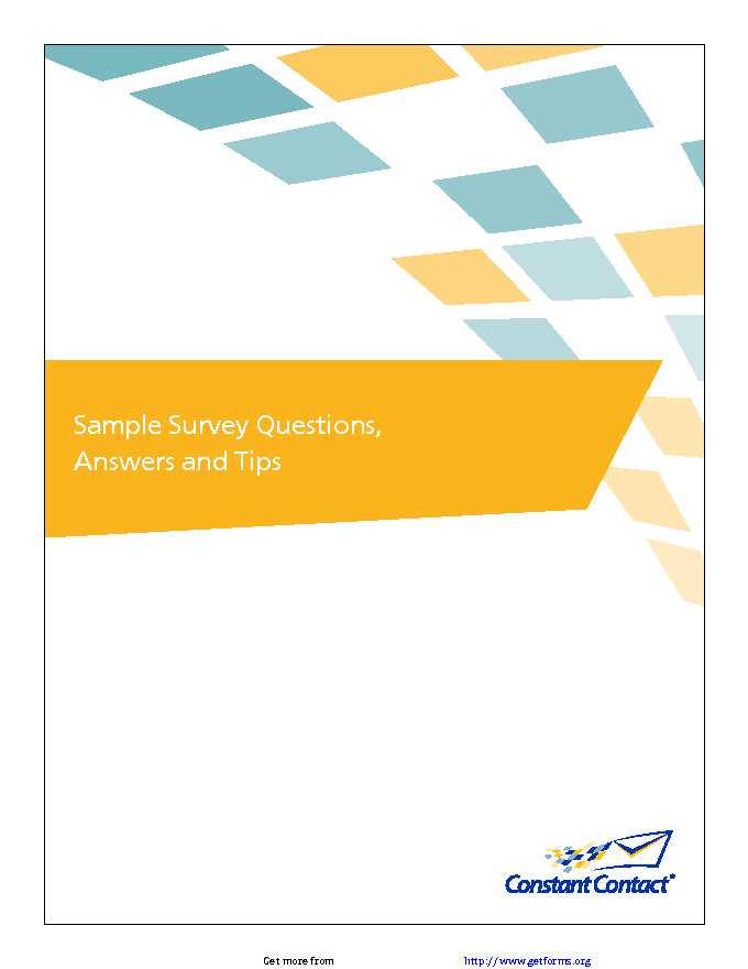 Sample Survey Questions, Answers and Tips