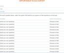 Importance Scale Survey Template form