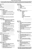 Event Planning Checklist form