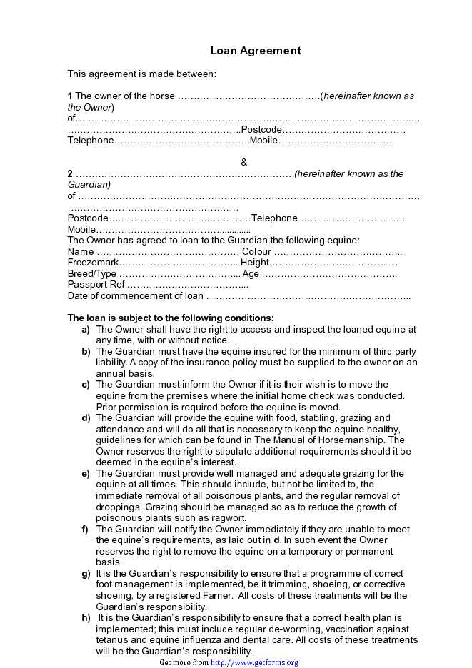 Loan Contract Template 2