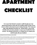 New Apartment Checklist 2 form