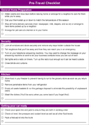 Pre-Travel Checklist form