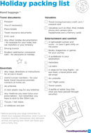 Packing Checklist 5 form