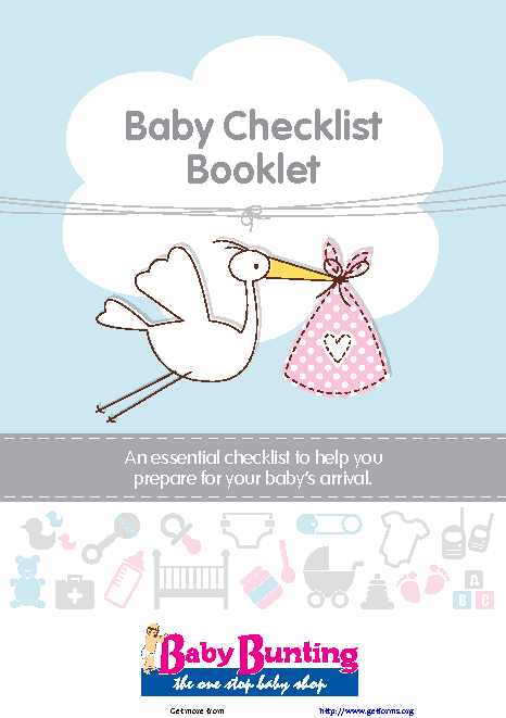 Baby Checklist Booklet