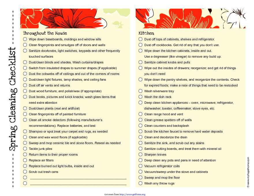 Spring Cleaning Checklist 3