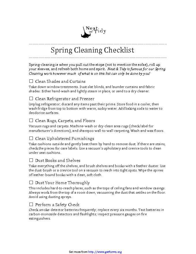 Spring Cleaning Checklist 4