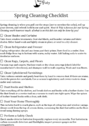 Spring Cleaning Checklist 4 form