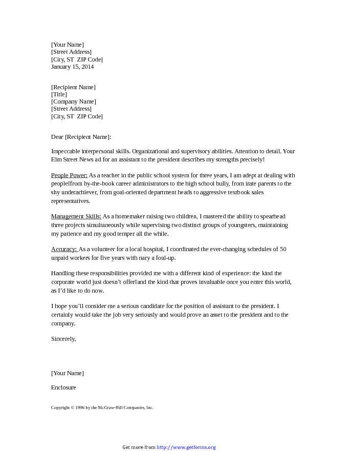 Resume Cover Letter for Executive Assistant